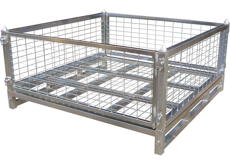 Indlæs billede i Gallery Viewer, Half Height Wire Mesh Stillage Cage – Collapsible, Stackable 1000kg SWL