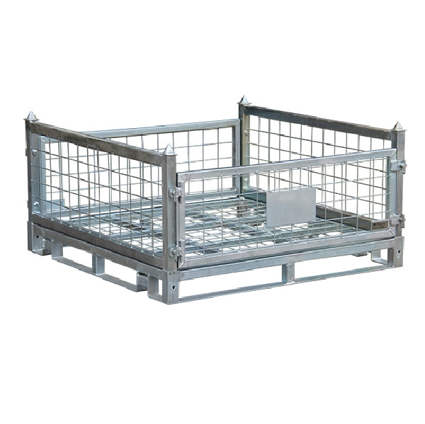 Indlæs billede i Gallery Viewer, Half Height Wire Mesh Stillage Cage – Collapsible, Stackable 1000kg SWL