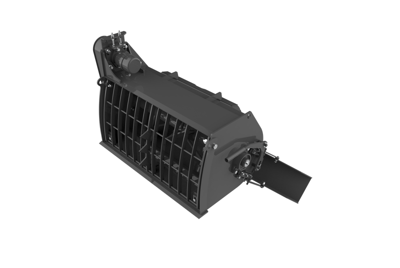 Indlæs billede i Gallery Viewer, Mini Skid Steer Self Loading Concrete Mixer Bucket - 100L Hydraulic Discharge with Bag Breaker