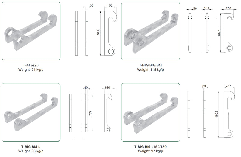 Indlæs billede i Gallery Viewer, Front Loader Quick Attach Bracket Euro SMS Trima Big BM Tractor Attachment Adapter