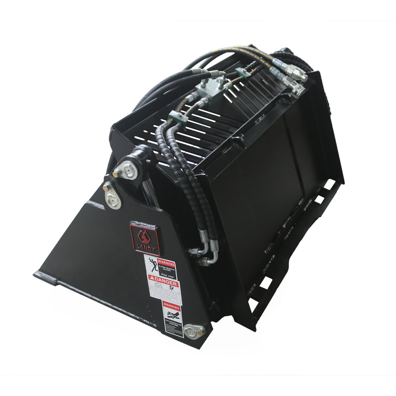 Indlæs billede i Gallery Viewer, Skid Steer 4 in 1 Multi-Purpose Bucket 44 Inch Hardox Cutting Edge Low Profile Heavy Duty