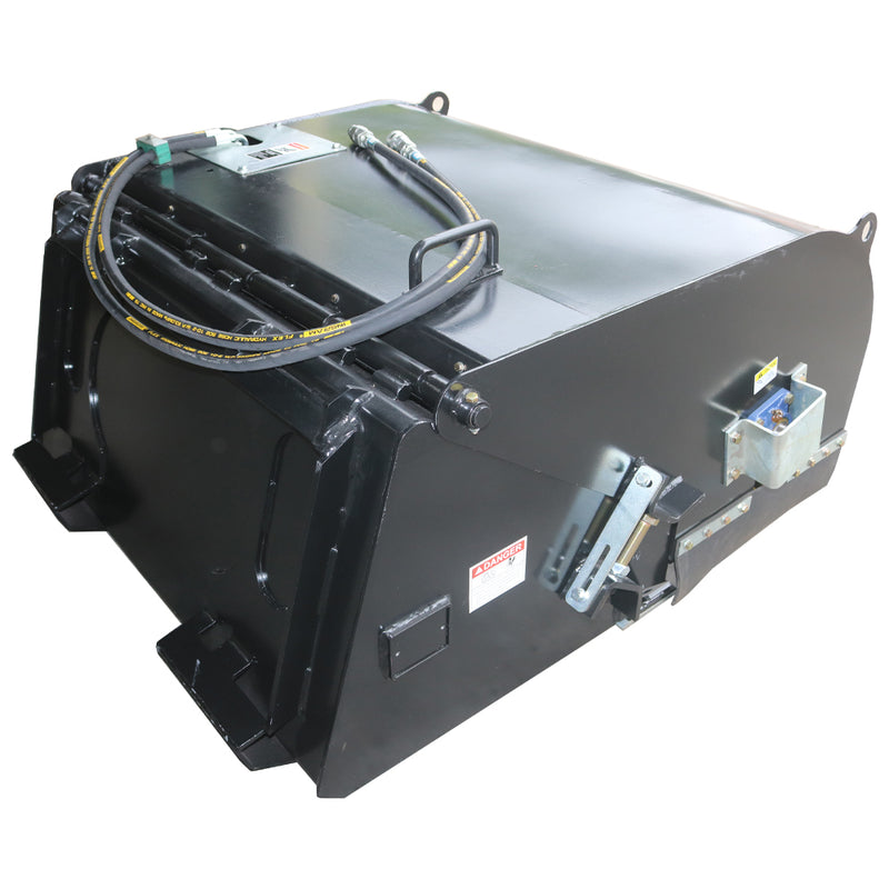 Load image into Gallery viewer, Skid Steer Hydraulic Pickup Box Broom Sweeper 44 Inch Debris Collection Dump Bucket Attachment