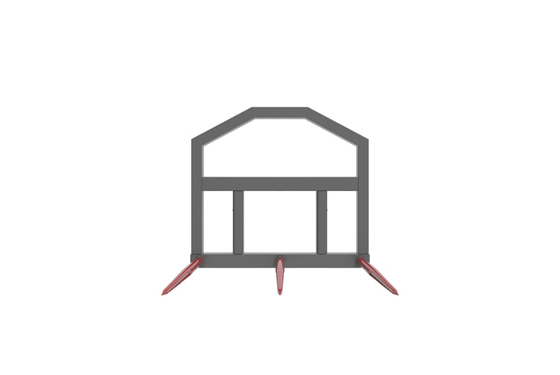 Load image into Gallery viewer, Compact Loader Bale Forks Attachment for Round Square Bales Removable Centre Tine