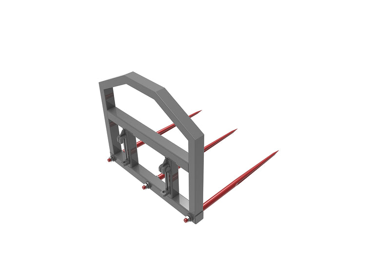 Load image into Gallery viewer, Compact Loader Bale Forks Attachment for Round Square Bales Removable Centre Tine