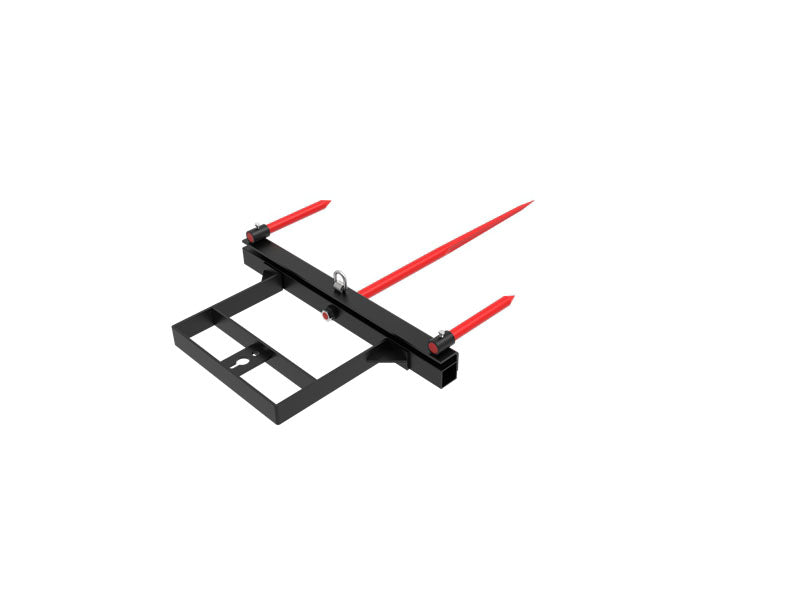 Load image into Gallery viewer, Clamp-On Bale Spear for Loader Bucket, Heavy Duty Hay Fork Attachment with Stabilizer Spears