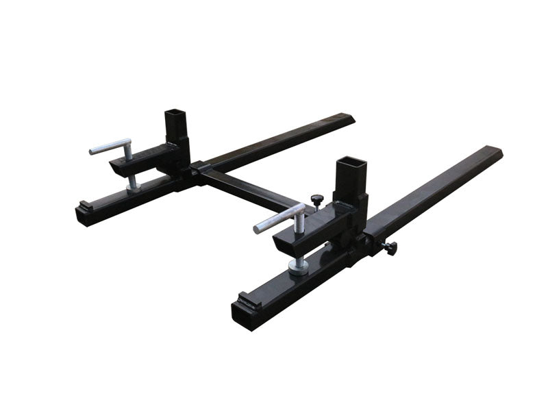 Indlæs billede i Gallery Viewer, Adjustable Clamp On Pallet Forks for Tractor Loader Bucket, 4000 LB, 24 to 43 Inch Spacing, Roll Back Protection, Chain Holes