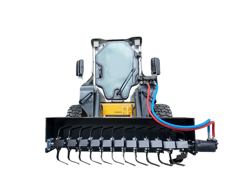 Load image into Gallery viewer, Skid Steer Hydraulic Rotary Tiller Attachment 72 Inch Bi-Directional Low Flow