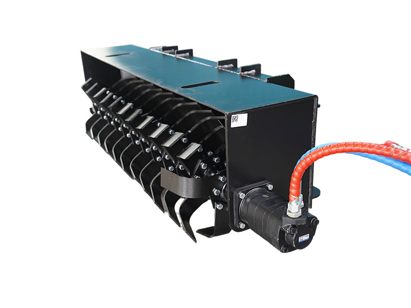 Load image into Gallery viewer, Skid Steer Hydraulic Rotary Tiller Attachment 72 Inch Bi-Directional Low Flow
