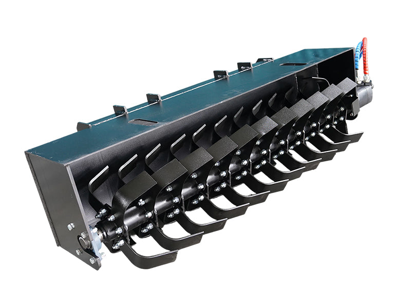 Load image into Gallery viewer, Skid Steer Hydraulic Rotary Tiller Attachment 72 Inch Bi-Directional Low Flow