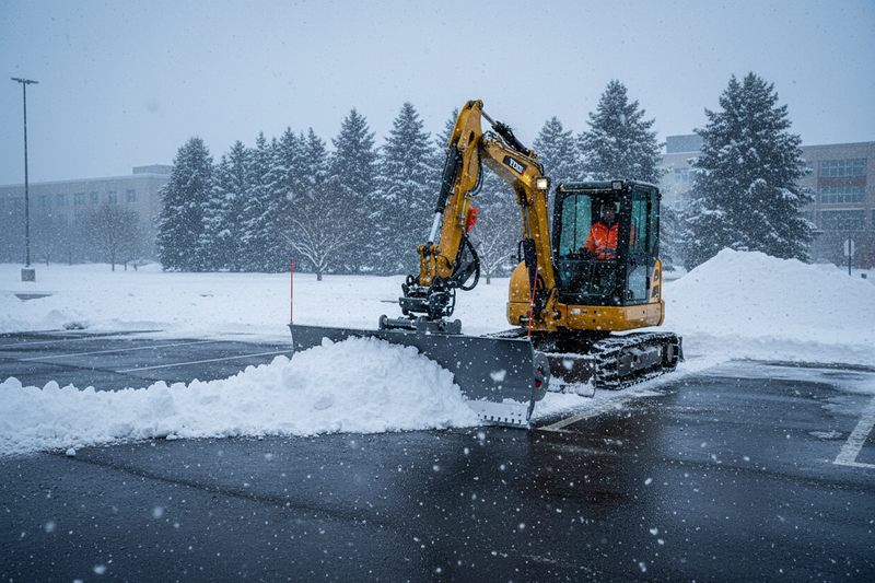 Indlæs billede i Gallery Viewer, Excavator Snow Plow Attachment 80 Inch Replaceable Cutting Edge EALITA