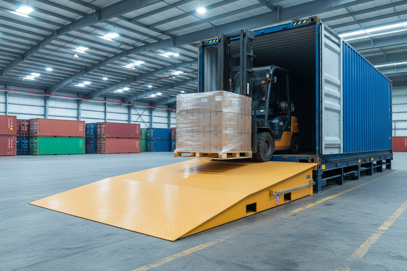 Indlæs billede i Gallery Viewer, Forklift Container Loading Ramp, 6000kg, 2400mm, Ground Level