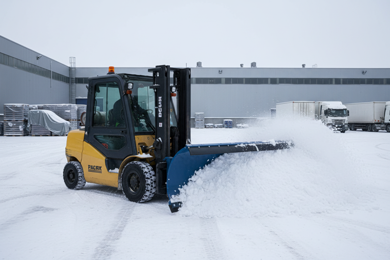 Load image into Gallery viewer, Forklift Snow Plow with Replaceable Rubber Blade 3-Position Adjustable 2000mm