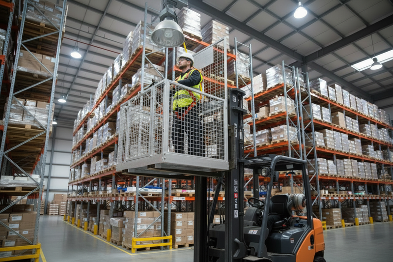 Load image into Gallery viewer, Forklift Work Platform AS 2359.1 Compliant 250kg SWL Elevated Man Cage