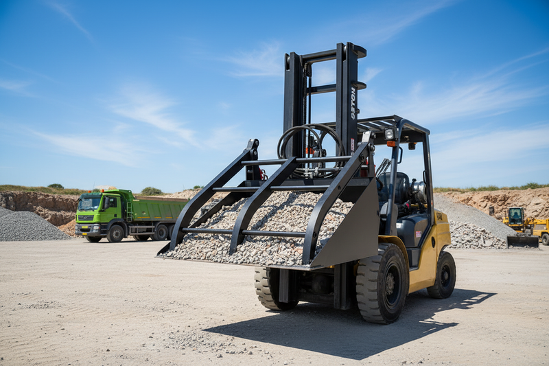 Indlæs billede i Gallery Viewer, Forklift Grapple Bucket Attachment – High-Strength Steel Hydraulic Clamp, 3000kg, 3–3.5T