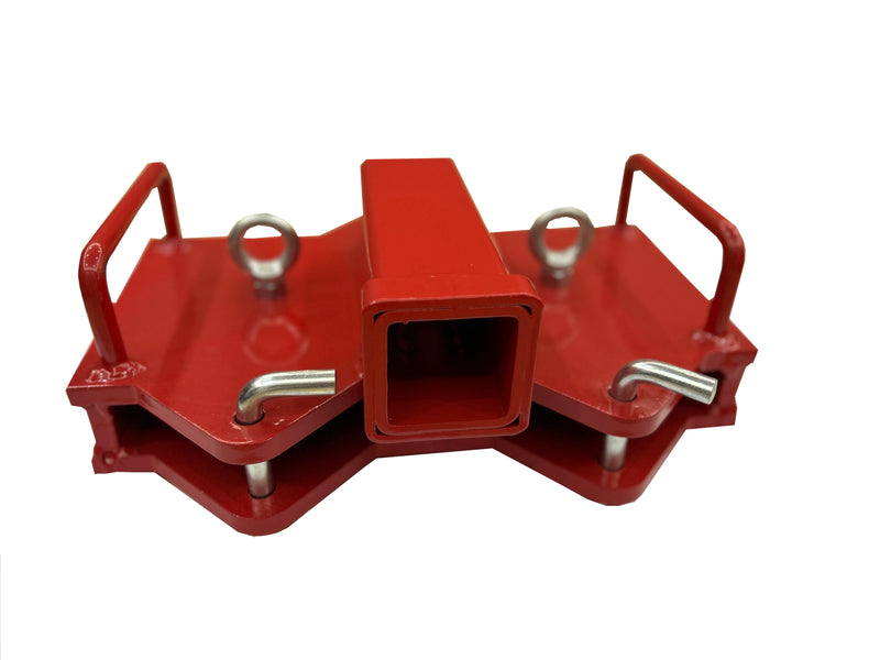 Load image into Gallery viewer, 2 Inch Pallet Fork Hitch Receiver, Dual Fork Trailer Hitch Adapter Class III and IV