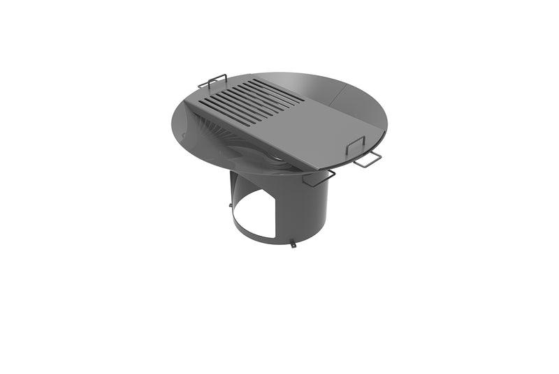 Load image into Gallery viewer, Extra Large Commercial Charcoal and Wood BBQ Grill, Heavy Duty Outdoor Barbecue with Side Shelf, 54 Inch