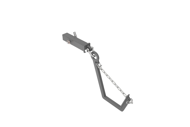 Indlæs billede i Gallery Viewer, Heavy Duty J Hook Lifting Attachment for Receiver Hitch, 1500 LB Capacity, Fits Pallet and Sheet Carrier, Security Chain Included