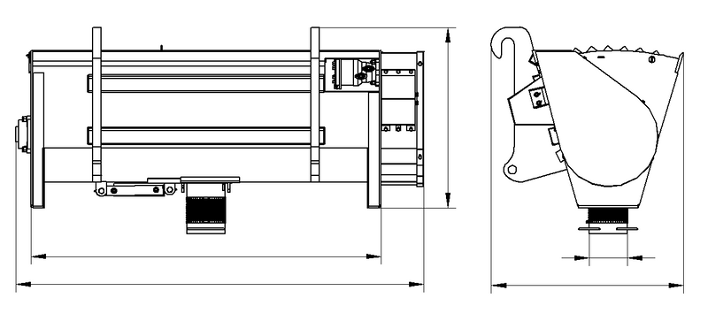 Indlæs billede i Gallery Viewer, Hydraulic Concrete Mixer Bucket for JCB Telehandler, 400L with Built-In Bag Breaker