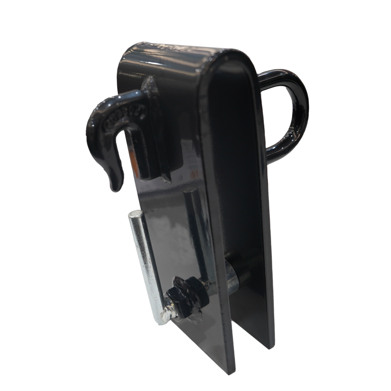 Indlæs billede i Gallery Viewer, Tractor Bucket Grab Hook Attachment, 1100 LB Capacity, No Drill No Weld, Hand Crank Puck Lock, Front End Loader Easy Lift