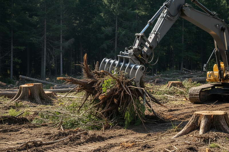 Indlæs billede i Gallery Viewer, Heavy Duty Excavator Forestry Root Rake Attachment 1-18 Ton EALITA
