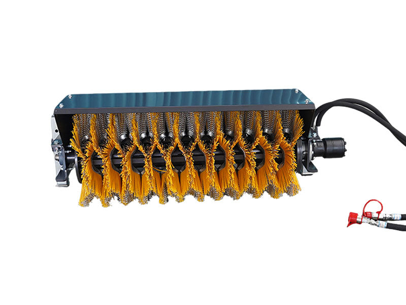 Indlæs billede i Gallery Viewer, Mini Skid Steer Angle Broom Sweeper - 44 Inch Hydraulic Rotary Broom with 30 Degree Adjustable Tilt