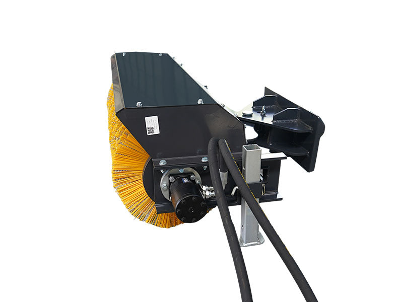 Indlæs billede i Gallery Viewer, Mini Skid Steer Angle Broom Sweeper - 44 Inch Hydraulic Rotary Broom with 30 Degree Adjustable Tilt