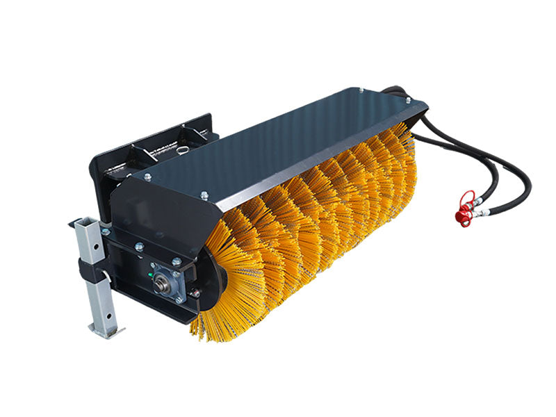 Indlæs billede i Gallery Viewer, Mini Skid Steer Angle Broom Sweeper - 44 Inch Hydraulic Rotary Broom with 30 Degree Adjustable Tilt