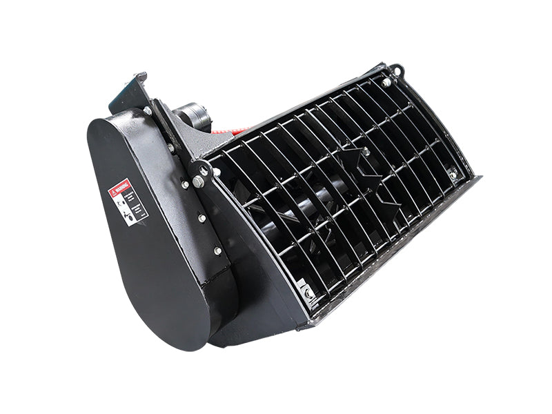 Załaduj obraz do przeglądarki galerii, Mini Skid Steer Self Loading Concrete Mixer Bucket - 100L Hydraulic Discharge with Bag Breaker