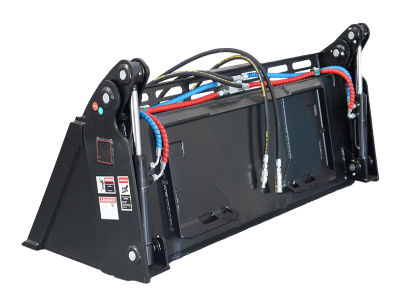 Load image into Gallery viewer, Construction Attachments 4 in 1 Skid Steer Low Profile Extended Bottom Bucket