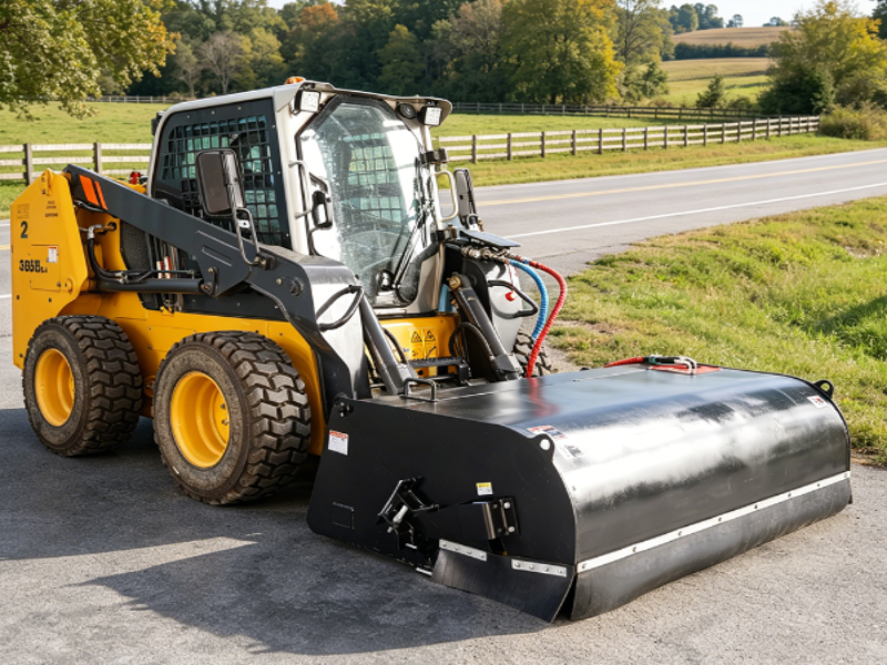 Indlæs billede i Gallery Viewer, Skid Steer Hydraulic Box Broom Sweeper Bucket Bidirectional 72 83 Inch Quick Change Brush S-BB