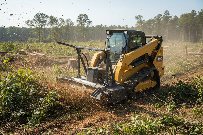 Indlæs billede i Gallery Viewer, Skid Steer Disc Mulcher Attachment 72 Inch Hydraulic Heavy Duty Land Clearing