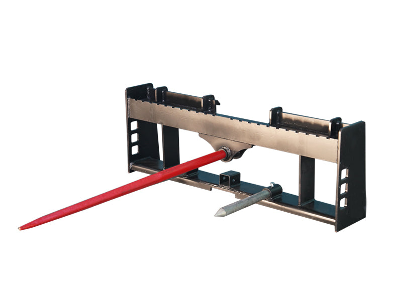 Indlæs billede i Gallery Viewer, Skid Steer Quick Attach Pallet Fork Hay Bale Spear Combo 3 in 1 Receiver Hitch S-HBS2A