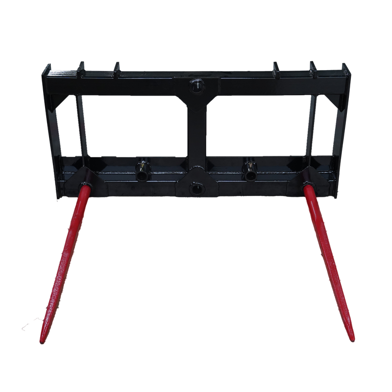 Load image into Gallery viewer, Heavy Duty Skid Steer Hay Bale Spear Frame Dual Spear Quick Attach S-HD-SSRSA
