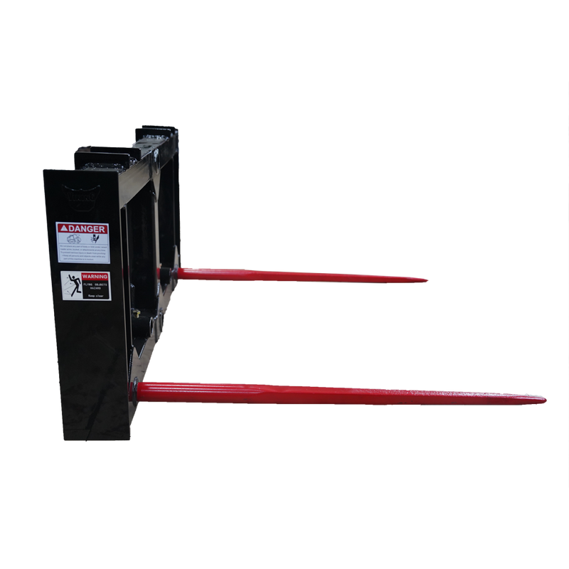 Load image into Gallery viewer, Heavy Duty Skid Steer Hay Bale Spear Frame Dual Spear Quick Attach S-HD-SSRSA