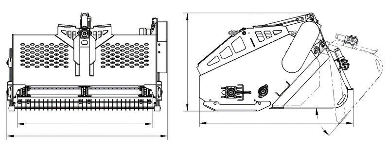 Indlæs billede i Gallery Viewer, Skid Steer Hydraulic Landscape Rake 66 Inch Rock Collection Soil Preparation
