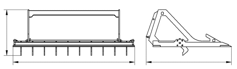 Indlæs billede i Gallery Viewer, Heavy Duty Skid Steer Leveling Bar Grading Scarifier Attachment 64 Inch