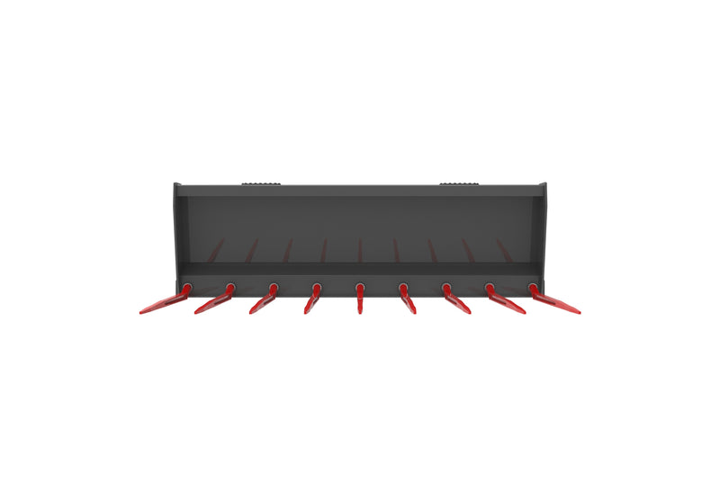 Indlæs billede i Gallery Viewer, Skid Steer Manure Fork Quick Attach 9 Tine Heavy Duty 72 84 Inch Silage S-MF1830