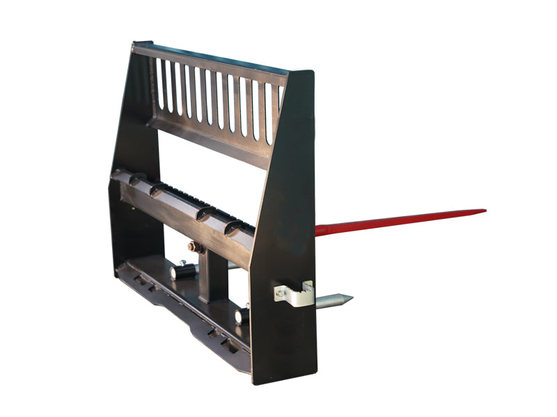 Indlæs billede i Gallery Viewer, Heavy Duty Skid Steer Pallet Fork Hay Bale Spear Combo Quick Tach 5000 lb CNC S-PFHS2A