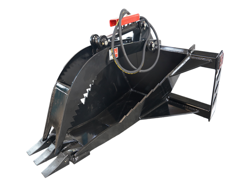 Indlæs billede i Gallery Viewer, Extreme Duty Skid Steer Stump Bucket Grapple Attachment Root Removal