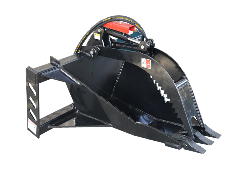 Indlæs billede i Gallery Viewer, Extreme Duty Skid Steer Stump Bucket Grapple Attachment Root Removal