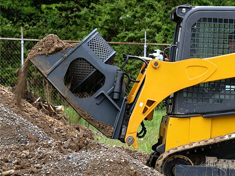 Indlæs billede i Gallery Viewer, Skid Steer Screening Bucket Attachment Soil Separation Sieve 0.3 to 0.8m3