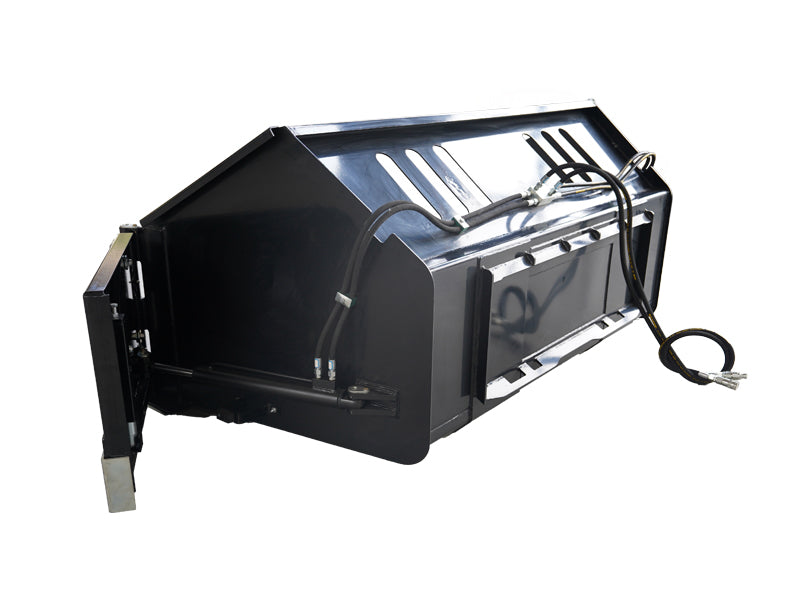 Indlæs billede i Gallery Viewer, Skid Steer Snow Wing Bucket 91 Inch Hydraulic Retractable Wings for Large Area Snow Removal and Truck Dumping