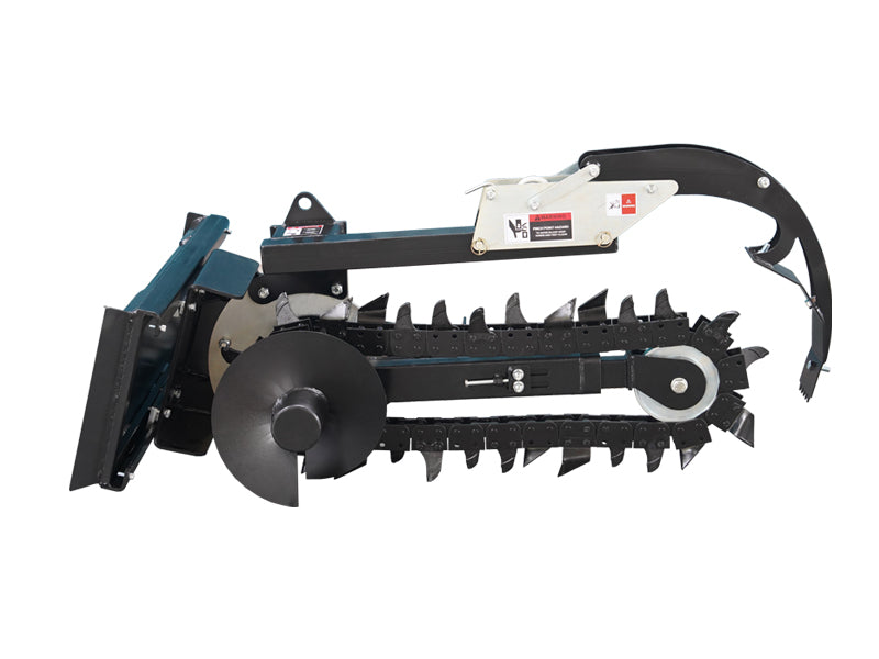 Indlæs billede i Gallery Viewer, Skid Steer Trencher Attachment 36 48 Inch Depth 3 Chain Options All Ground Conditions