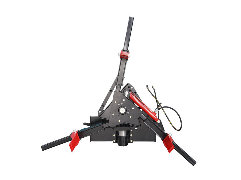 Laden Sie das Bild in Galerie -Viewer, Skid Steer Hydraulic Tire Grabber Attachment Three Arm 1800kg 50 Degree Rotation