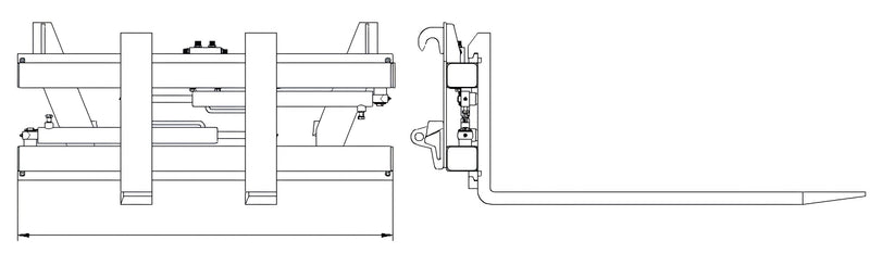 Load image into Gallery viewer, Hydraulic Pallet Fork Frame with Side Shift, Tractor Front Loader Attachment Euro SMS Bracket