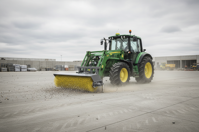 Chargez l'image dans la visionneuse de la galerie, Hydraulic Angle Rotary Broom Sweeper with Waste Collector Euro SMS Tractor Attachment