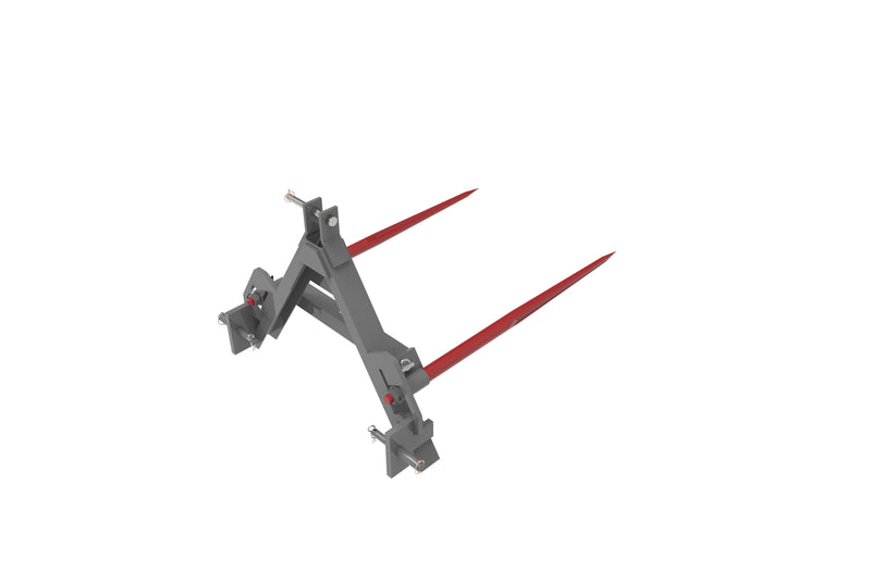 Indlæs billede i Gallery Viewer, Foldable Bale Fork 3 Point Linkage A Frame Tractor Attachment T-BFF