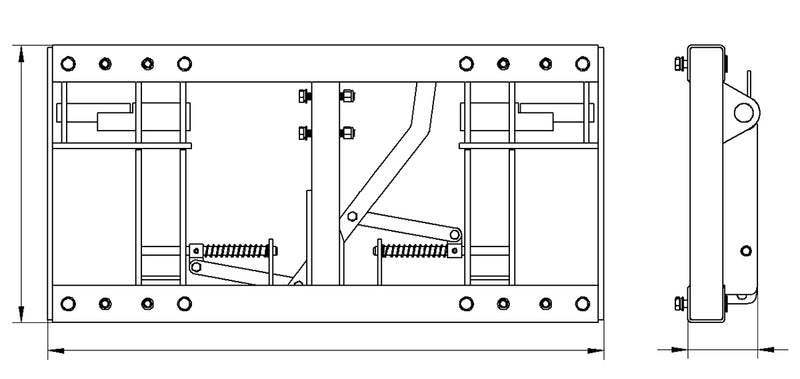 Indlæs billede i Gallery Viewer, BO BK to SMS and Euro Quick Attach Adapter, Heavy Duty Conversion Mounting Plate for Loaders