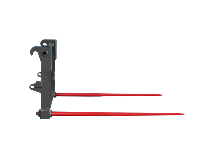 Load image into Gallery viewer, Double Tine Bale Spear Front Loader Euro Bracket Round Square Bale Tractor