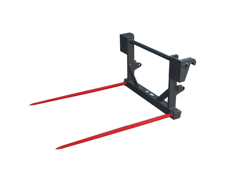 Load image into Gallery viewer, Double Tine Bale Spear Front Loader Euro Bracket Round Square Bale Tractor